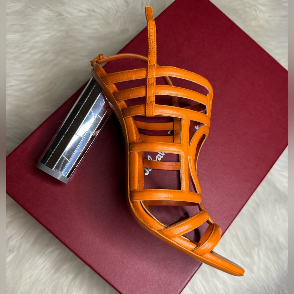 Salvatore Ferragamo Shoes |Florenza X5 Women’s Heel Sandals |Orange|S:8C